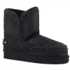 Boots MOU Eskimo 18 Rhinestones Logo Cracked Women Black/Grey