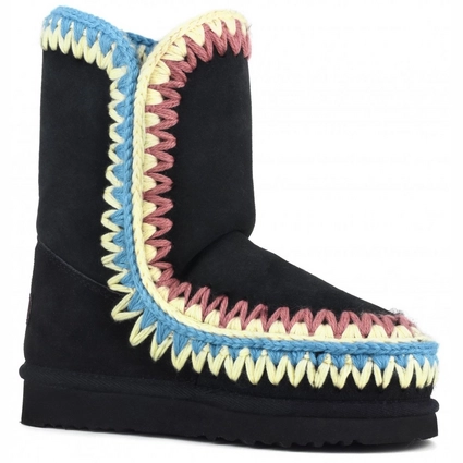 Boots MOU Eskimo 24 Multicolor Stitching Women Black/Multicolor 1 Boots MOU Eskimo 24 Multicolor Stitching Women Black/Multicolor