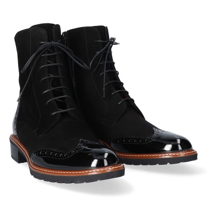 Bottes Lilian Femme 10752P Vernice Nera Pesante Camoscio Nero 3 Bottes Lilian Femme 10752P Vernice Nera Pesante Camoscio Nero – Image 3