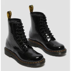 Bottes Dr. Martens Women 1460 Black Patent Lamper Leopard Emboss -Promos Boots Magasin 26859001.83