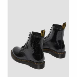 Bottes Dr. Martens Women 1460 Black Patent Lamper Leopard Emboss -Promos Boots Magasin 26859001.84