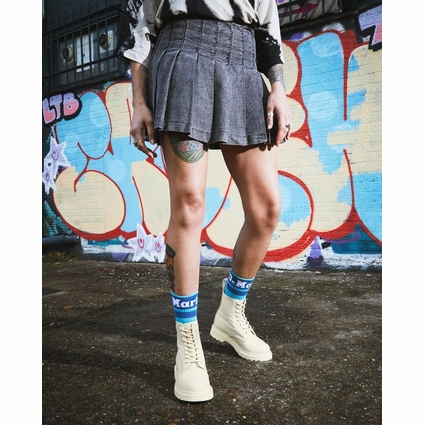 Boots Dr Martens Women 1460 Pascal Toile Cream Virginia 2 Boots Dr Martens Women 1460 Pascal Toile Cream Virginia – Image 2