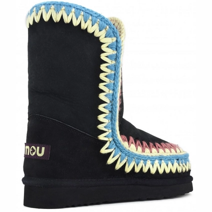 Boots MOU Eskimo 24 Multicolor Stitching Women Black/Multicolor 3 Boots MOU Eskimo 24 Multicolor Stitching Women Black/Multicolor – Image 3