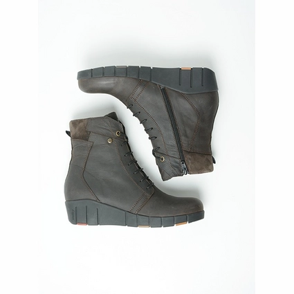 Bottes Wolky Women Portland Quebec Nubuck Dark Brown 4 Bottes Wolky Women Portland Quebec Nubuck Dark Brown – Image 4