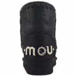 Boots MOU Eskimo 18 Rhinestones Logo Cracked Women Black/Grey -Promos Boots Magasin 4 MU.F20.FW101036B CBKG 4 1