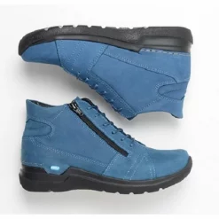 Bottes Wolky Femme Why Antique Nubuck Altlantic Blue -Promos Boots Magasin 4 wolky extra comfort 06606 why 11804 atlantisch blauw nubuck top20 20kopie