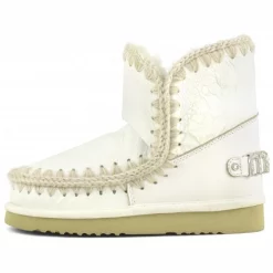 Boots MOU Eskimo 18 Rhinestones Logo Women Waxi White -Promos Boots Magasin 5 MU.F20.FW101036C WXWHI 5