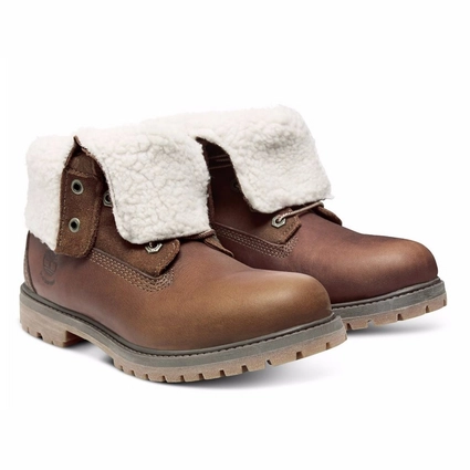 Timberland Women's Authentics Teddy Fleece WP To Dark Brown 2 Timberland Women's Authentics Teddy Fleece WP To Dark Brown – Image 2