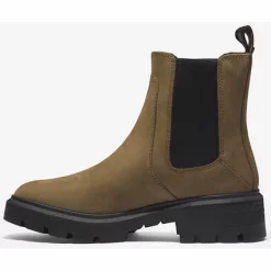 Bottines Timberland Cortina Valley Chelsea Women Olive Nubuck Military Olive -Promos Boots Magasin A5NF3327 6