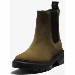 Bottines Timberland Cortina Valley Chelsea Women Olive Nubuck Military Olive -Promos Boots Magasin A5NF3327 8