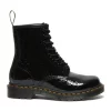 Bottes Dr. Martens Women 1460 Black Patent Lamper Leopard Emboss