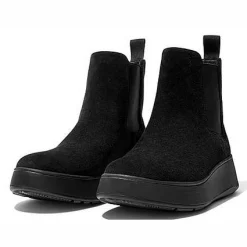 Bottes FitFlop Women F-Mode Suede Flatform Chelsea Boots All Black 7 Bottes FitFlop Women F-Mode Suede Flatform Chelsea Boots All Black -Promos Boots Magasin PLATFORM CHELSEA SUEDE BLACK FK3 090 2