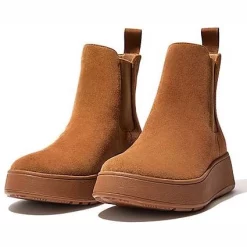 Bottes FitFlop Women F-Mode Suede Flatform Chelsea Boots Light Tan 9 Bottes FitFlop Women F-Mode Suede Flatform Chelsea Boots Light Tan -Promos Boots Magasin PLATFORM CHELSEA SUEDE TAN FK3 592 2