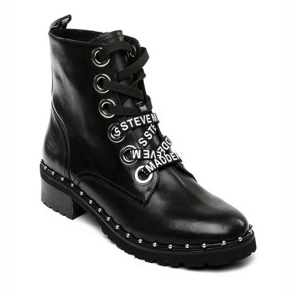 Bottines Steve Madden Women Tess Black Leather 2 Bottines Steve Madden Women Tess Black Leather – Image 2