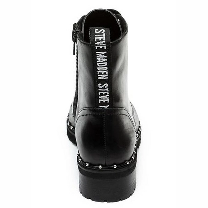Bottines Steve Madden Women Tess Black Leather 4 Bottines Steve Madden Women Tess Black Leather – Image 4