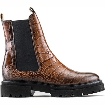 Bottines Rehab Women Kaatje Croco Brown 1 Bottines Rehab Women Kaatje Croco Brown